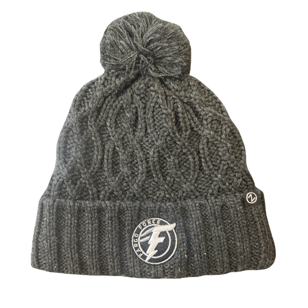 Zephyr Mystic Cable Knit Ribbed Cuff Pom Beanie